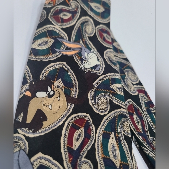 1994 Warner Brothers Looney Tunes Mania Character Patterned Tie - Picture 3 of 7